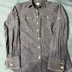 J. Crew Indigo Chambray Button-Down Shirt